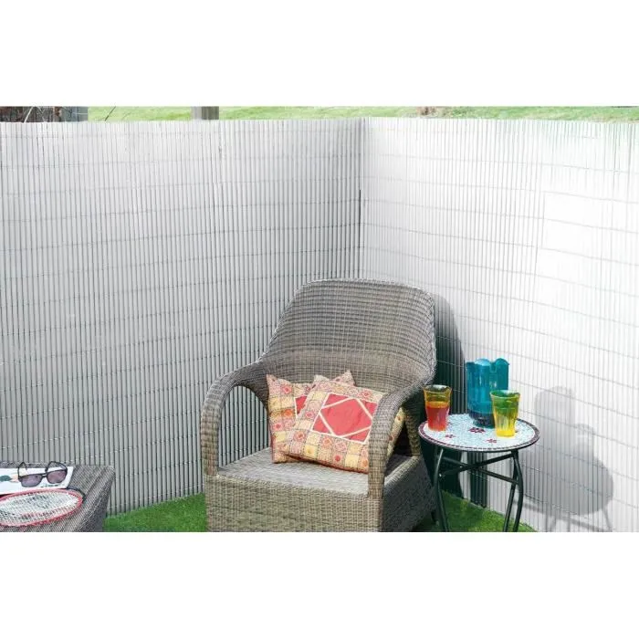 Nature Canisse en PVC double face recyclé à 50%, occultant 4/5, anti-UV, 1600 g/m², Blanc - 1 m x 3 m