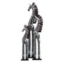 BigBuy Home Figurine Décorative Noir Argenté Bois