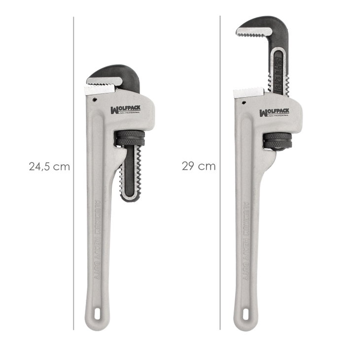 WOLFPACK LINEA PROFESIONAL Clé Stillson Heavy Duty Maurer Aluminium 10 pouces