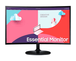 Samsung LS24C364EAU / LS24C364EAUXEN Ecran PC Moniteur Essential 24" Noir, Full HD, AMD FreeSync