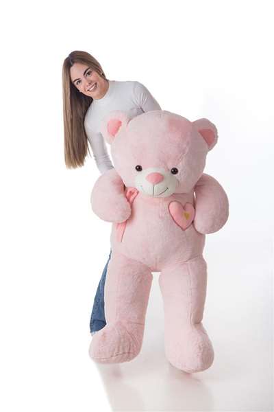 BigBuy Kids Jouet Peluche Valentin Rose Ours 140 cm