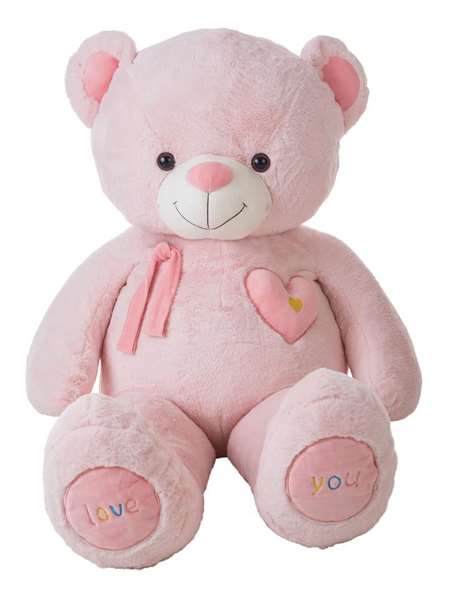 BigBuy Kids Jouet Peluche Valentin Rose Ours 140 cm