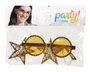Lunettes de soleil rondes dorées avec étoiles Glam Rock