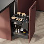 Emuca Chariot extractible Harmony avec paniers et accessoires, Gris anthracite