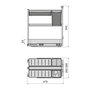 Emuca Chariot extractible Harmony avec paniers et accessoires, Gris anthracite