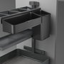 Emuca Chariot extractible Harmony avec paniers et accessoires, Gris anthracite