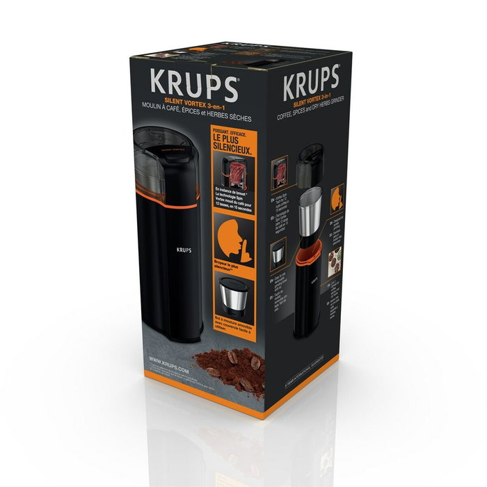 Krups GX332810 Moulin électrique Noir 175 W 90 g Krups GX332810 Moulin électrique Noir 175 W 90 g