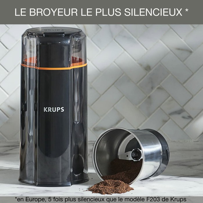 Krups GX332810 Moulin électrique Noir 175 W 90 g Krups GX332810 Moulin électrique Noir 175 W 90 g