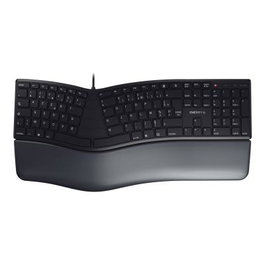 Cherry KC 4500 ERGO Tastatur USB AZERTY (JK-4500FR-2) (JK4500FR2) - Clavier ergonomique avec connecteur USB, disposition AZERTY français