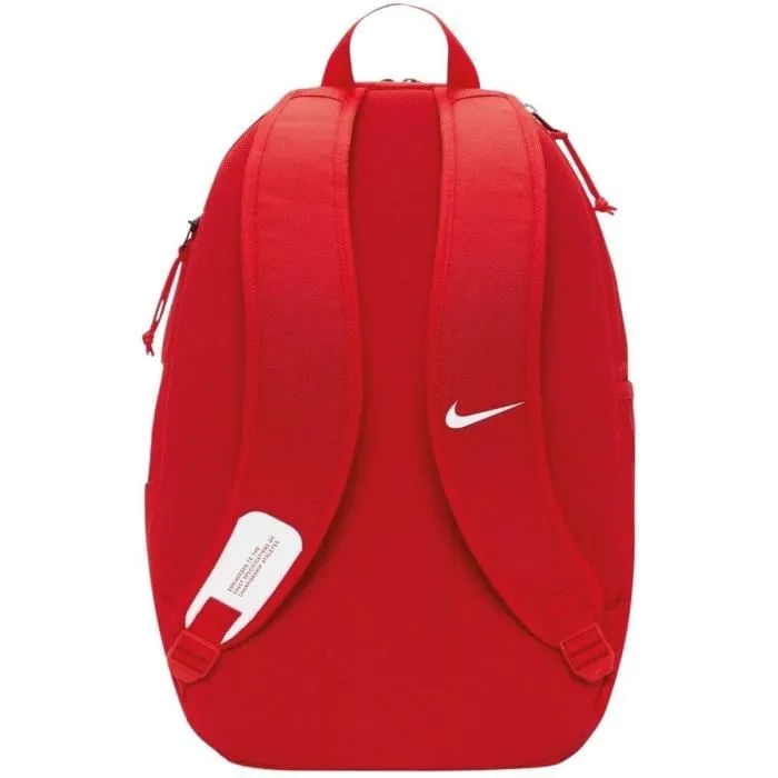 Nike ACADEMY TEAM Sac à dos Sport 30L Rouge avec Technologie Storm-FIT, Housse de Pluie Intégrée et Aération Mesh - pour Entraînement et Vie Active