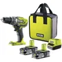 Ryobi Perceuse-visseuse sans fil ONE+ R18DD3-215S 18V 2x1.5Ah - 50 Nm, perçage bois 38 mm/métal 13 mm, avec sac et chargeur