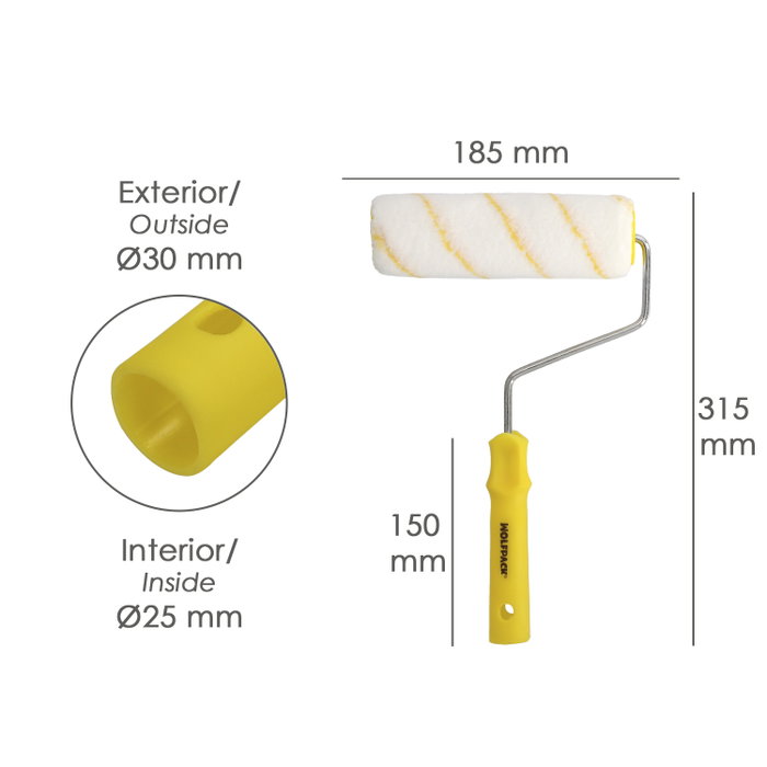 WOLFPACK LINEA PROFESIONAL Rouleau de peinture antigoutte 180 x 40 mm WOLFPACK LINEA PROFESIONAL Rouleau de peinture antigoutte 180 x 40 mm