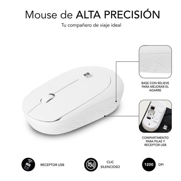 Subblim Souris + Tapis de Souris XL Harmony, Souris Sans Fil Silencieuse, Tapis 800x300mm, Antidérapant, Violet