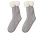 GIFTDECOR Chaussettes Sherpa pour enfants Gris clair