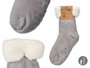 GIFTDECOR Chaussettes Sherpa pour enfants Gris clair
