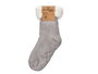 GIFTDECOR Chaussettes Sherpa pour enfants Gris clair