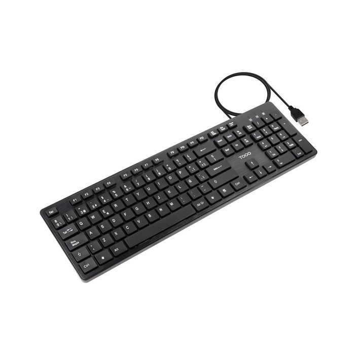 Tooq TQK-2003-B Clavier Silencieux Noir Tooq TQK-2003-B Clavier Silencieux Noir