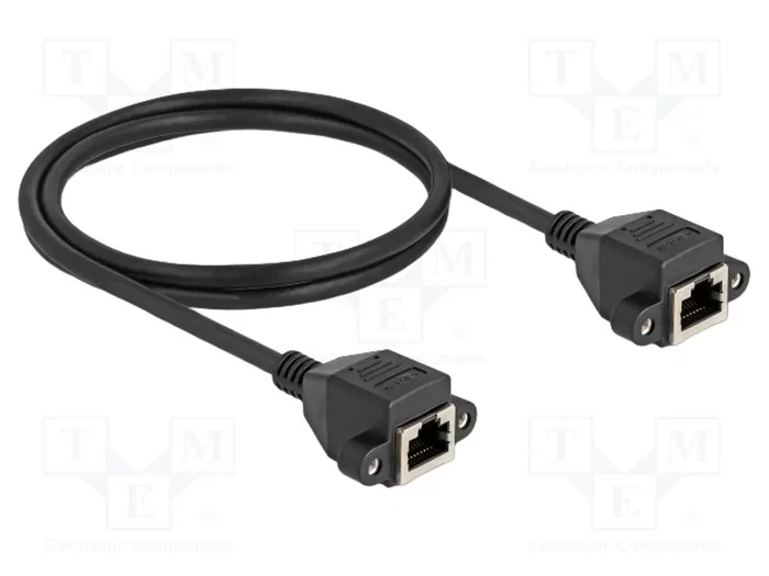 DELOCK Extendeur Ethernet S/FTP RJ50 socle 1m noir DELOCK Extendeur Ethernet S/FTP RJ50 socle 1m noir