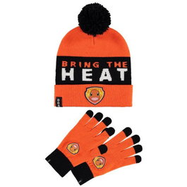 DIFUZED Set Bonnet et Gants Charmander Pokemon - Composition Acrylique