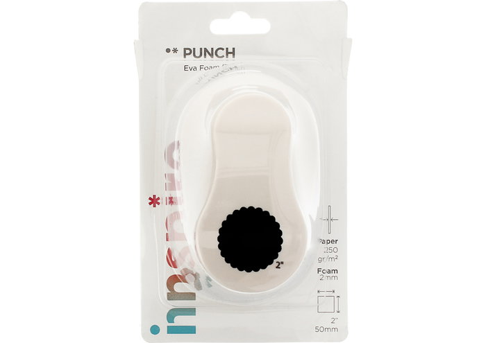 Innspiro Perforatrice de formes Eva Foam Punch cercle festonné 50mm