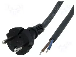 JONEX Câble d'alimentation H05RR-F 2x1mm² noir 5m