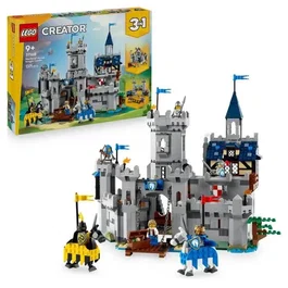 Lego Creator 3-en-1 31168 Le Château Médiéval des Chevaliers - Jeu de Construction 1371 Pièces avec 6 Minifigurines pour Enfants de 9 Ans et Plus