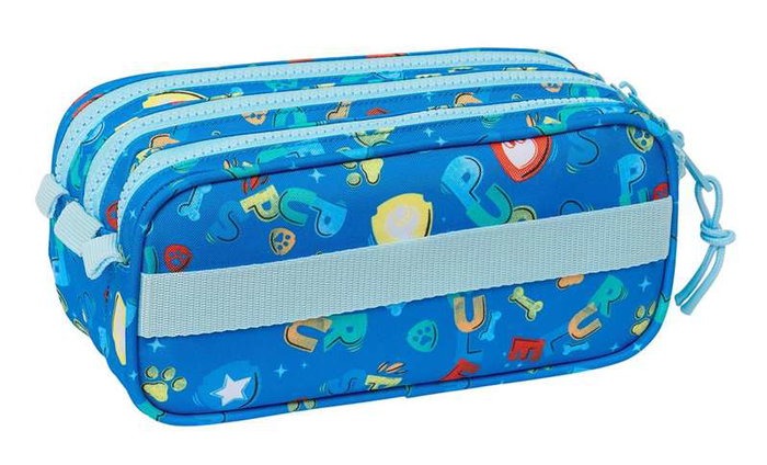 SAFTA Porte-tout Patrouille de Chiots Paw Patrol - Sac à dos 3 compartiments avec zip - 21.5x8x10 cm - Adaptable aux chariots