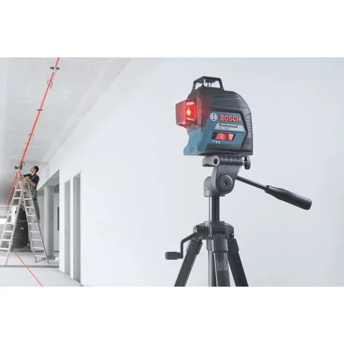 Bosch Professional Laser de Niveau 3 Lignes 360° GLL 3-80 (0601063S00) - Grande Visibilité pour Mise à Niveau