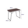 Marbueno Table Pliante Marron en Acier 60x40x50 cm
