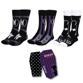 Cerda Lot de 3 Paires de Chaussettes Wednesday Modèle T3643 Taille 36-43 - Sans Couleur Défini - Adulte