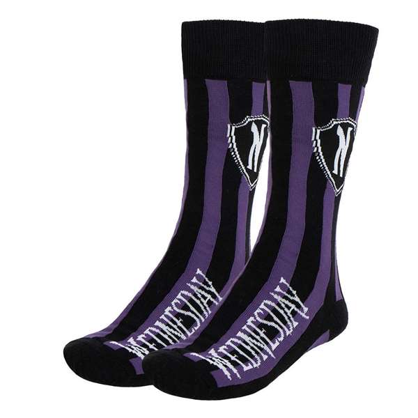 Cerda Lot de 3 Paires de Chaussettes Wednesday Modèle T3643 Taille 36-43 - Sans Couleur Défini - Adulte