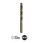 WOLFPACK LINEA PROFESIONAL Mèche cylindrique en cobalt HSS 2,5 mm, pack de 2