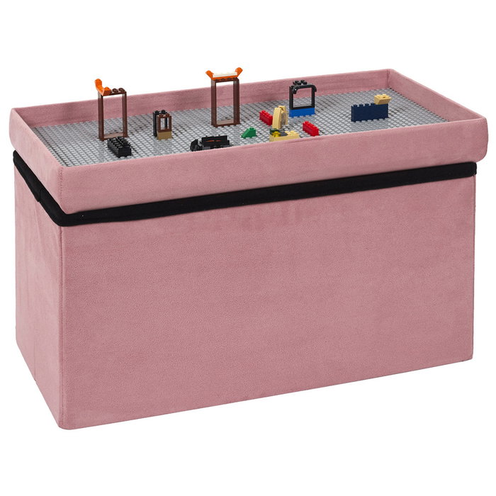 Home Deco Kids Banc pouf pliable LEGO rose