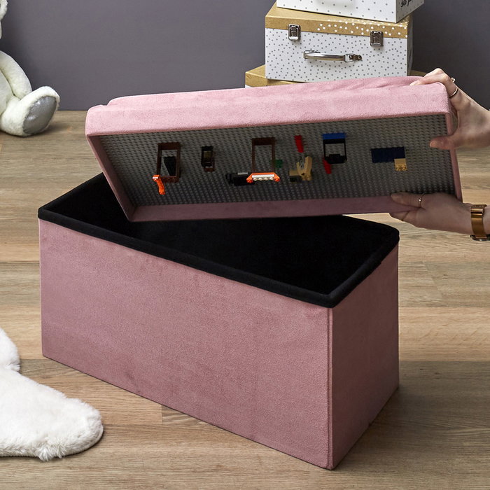Home Deco Kids Banc pouf pliable LEGO rose