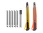 Pincello Cutter Petit Normal 5 Lames de Rechange Assorties Métal 7,5x20,5x2 cm (Set de 24)