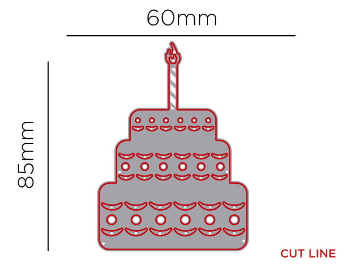 Misskuty Poinçon fin ZAG Anniversaire 60x85mm