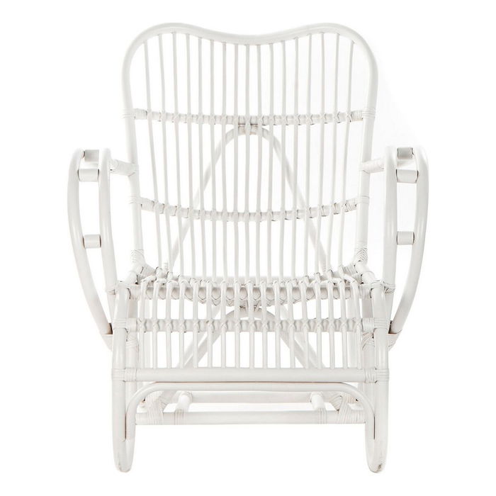 Fauteuil à Bascule DKD Home Decor Blanc 75 x 85 x 85 cm