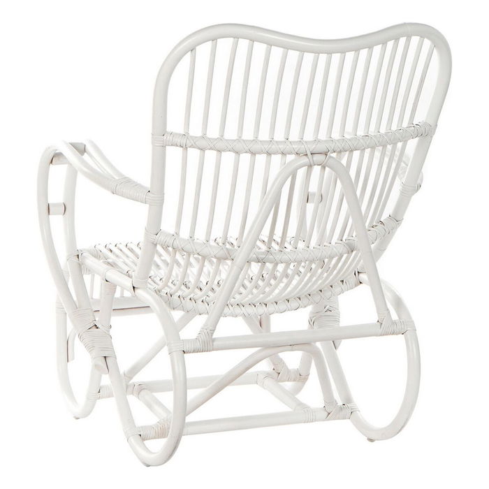 Fauteuil à Bascule DKD Home Decor Blanc 75 x 85 x 85 cm