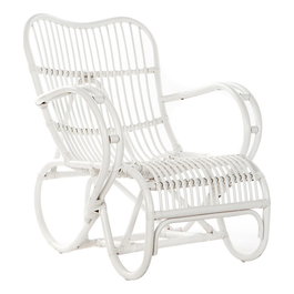 Fauteuil à Bascule DKD Home Decor Blanc 75 x 85 x 85 cm