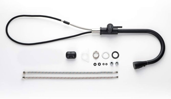 IBERGRIF Mitigeur de cuisine avec douchette extractible noir M22136B