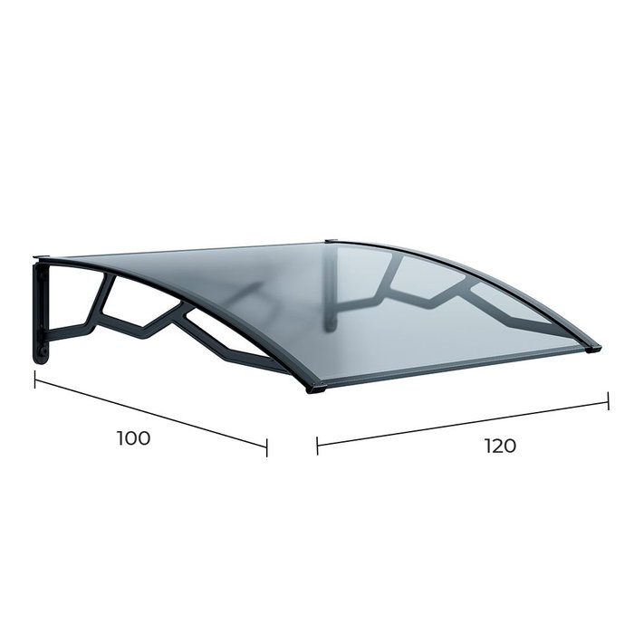 Art Plast Marquise alvéolaire en polycarbonate transparent 6 mm, 100 x 120 cm Art Plast Marquise alvéolaire en polycarbonate transparent 6 mm, 100 x 120 cm