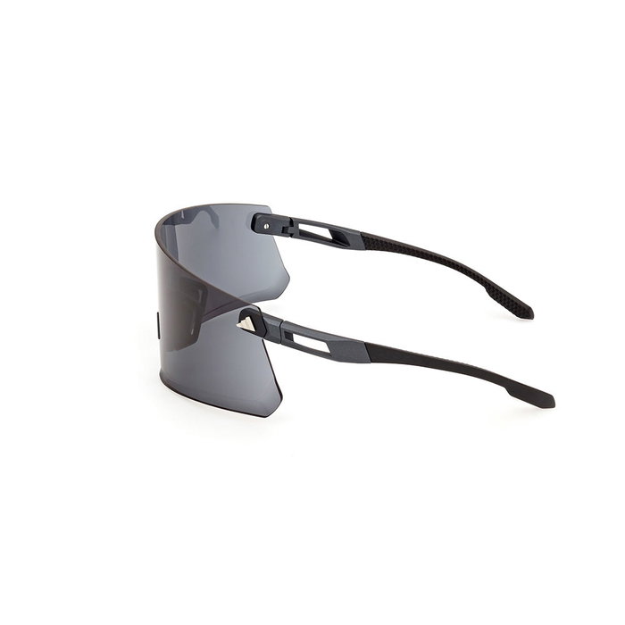 Adidas Sport Lunettes de soleil DUNAMIS SP0090 02A Unisexe Noir Gris Fumé Noir Mat Forme Bouclier Injection 120mm