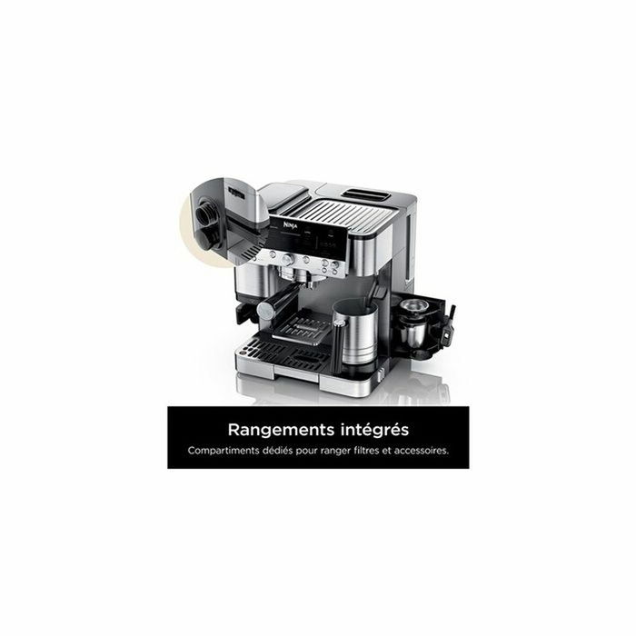 SharkNinja ES601EU Machine à café avec portafiltre Luxe Cafe Premier - Argent/Noir