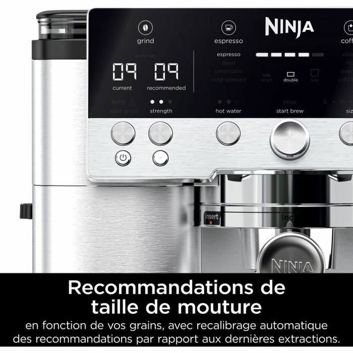SharkNinja ES601EU Machine à café avec portafiltre Luxe Cafe Premier - Argent/Noir