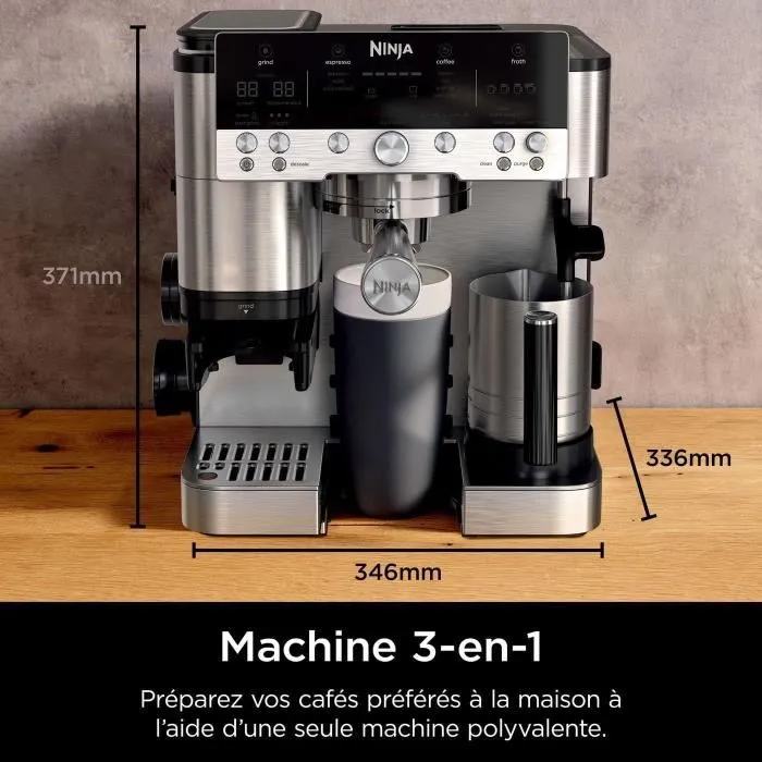 Ninja Luxe Café Premier ES601EU Argent et Noir