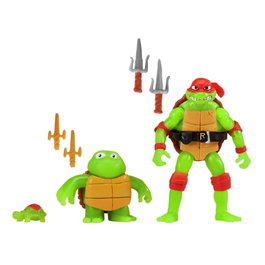 Playmates Ninja Turtles Teenage Years Pack de 3 figurines Raphael Evolution 10 cm