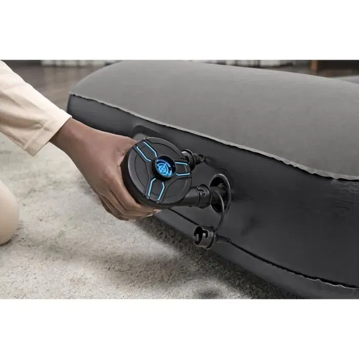 Bestway Matelas Gonflable 1 Personne Tritech Twin Réf. 671BQ avec Pompe USB Intégrée et Oreiller - Dimensions 1,88 m x 99 cm x 30 cm - Charge Max 150 kg Bestway Matelas Gonflable 1 Personne Tritech Twin Réf. 671BQ avec Pompe USB Intégrée et Oreiller - Dimensions 1,88 m x 99 cm x 30 cm - Charge Max 150 kg