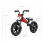 Ociotrends Feduro Draisienne rouge 12" pour enfant - Vélo sans pédales pour garçon et fille 18 mois+, métal et PVC