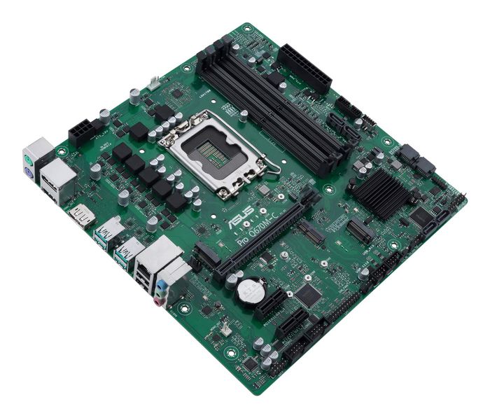 Asus Pro Q670 Carte mère Micro-ATX pour entreprise avec Intel vPro, socket LGA1700, support 12ème Gen, gestion ASUS Control Center