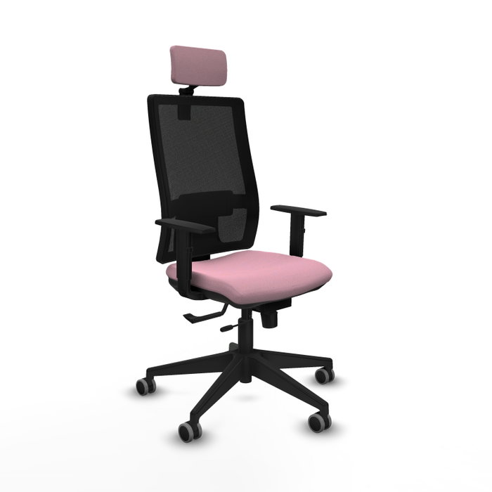 Piqueras y Crespo Chaise de Bureau Horna Traslack Rose avec Appui-tête Piqueras y Crespo Chaise de Bureau Horna Traslack Rose avec Appui-tête